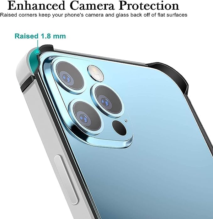 Carcasa rígida delgada con marco de aluminio para iPhone15 Pro, armadura de marco de metal con protección interior suave, protección de borde