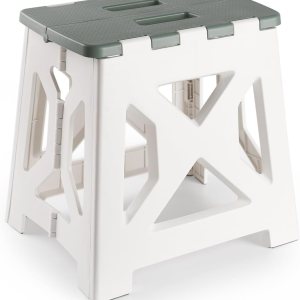 Taburetes plegables antideslizantes con asa, taburete de pie con altura de 13 pulgadas, soporta hasta 300 libras, taburete plegable de plástico Taburetes plegables antideslizantes con asa, taburete de pie con altura de 13 pulgadas, soporta hasta 300 libras, taburete plegable de plástico