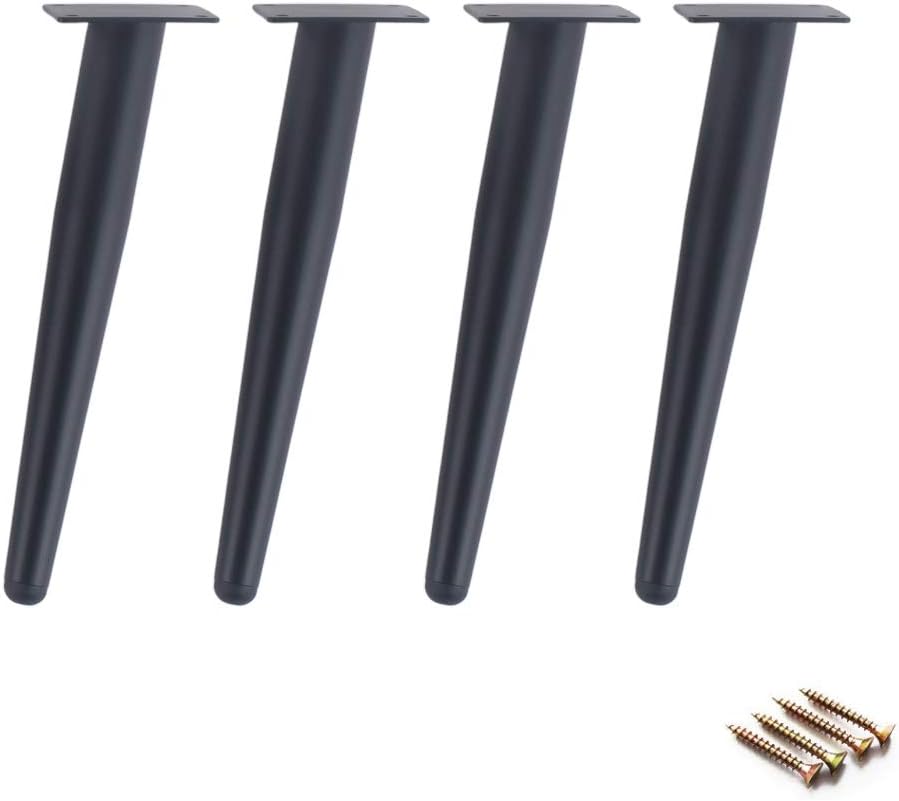 Patas de metal para muebles de sofá, patas de mesa de café, patas de repuesto para armarios, mesita de noche, cocina, armario, con tornillos, juego