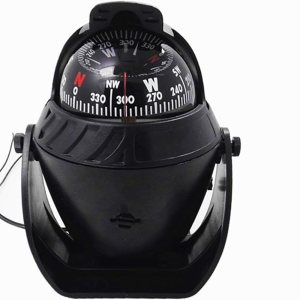 Brújula para tablero de instrumentos de barco, automóvil, camión, brújula nocturna visible con soporte de navegación electrónica marino claro para Brújula para tablero de instrumentos de barco, automóvil, camión, brújula nocturna visible con soporte de navegación electrónica marino claro para
