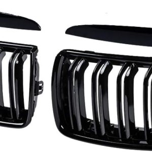 AMOPA CORP 2X – Rejilla de riñón para capó delantero, color negro brillante, doble línea, compatible con BMW E90 E91 Pre-Facelift AMOPA CORP 2X – Rejilla de riñón para capó delantero, color negro brillante, doble línea, compatible con BMW E90 E91 Pre-Facelift