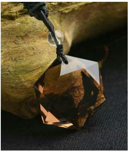 Dije de cuentas de cuarzo ahumado natural pulido pulido con piedras preciosas ahumadas perforadas, para hacer joyas, 1 unidad (cuarzo ahumado)