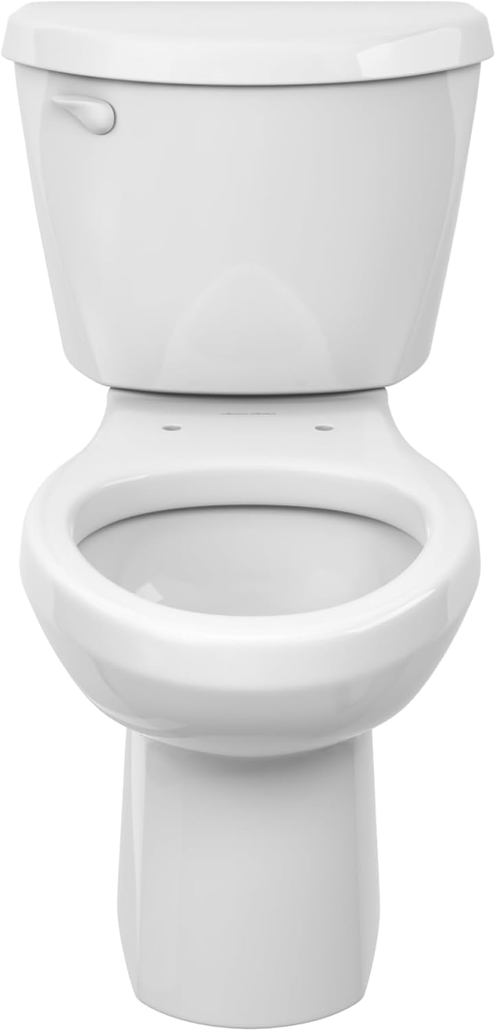 American Standard 250CA104.020 Colony Inodoro de dos piezas de 3 piezas, parte delantera alargada, altura estándar, blanco, 1.28 gpf