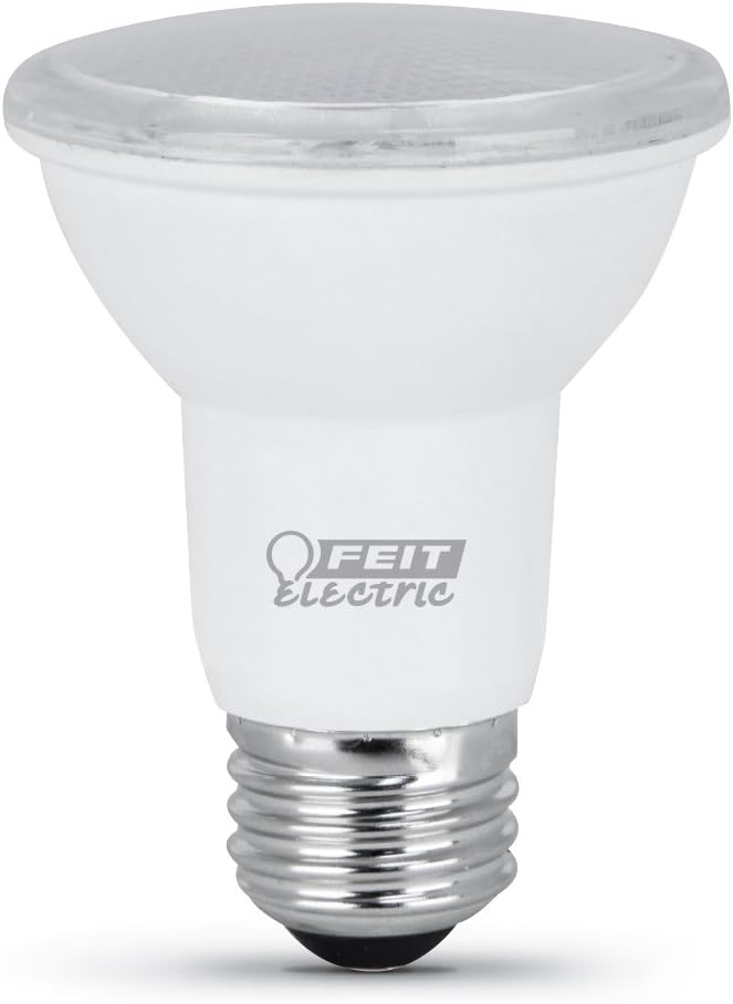 Feit Electric Bombilla LED PAR20 de base mediana E26, equivalente a 50 W, vida útil de 10 años, 500 lúmenes, luz diurna de 5000 K, no regulable,