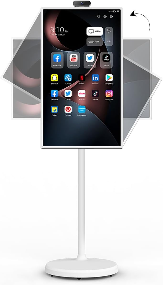ApoloSign Monitor portátil de 32″ 1080p con pantalla táctil Incell, sistema operativo Android (compatible con Google Store), batería incorporada