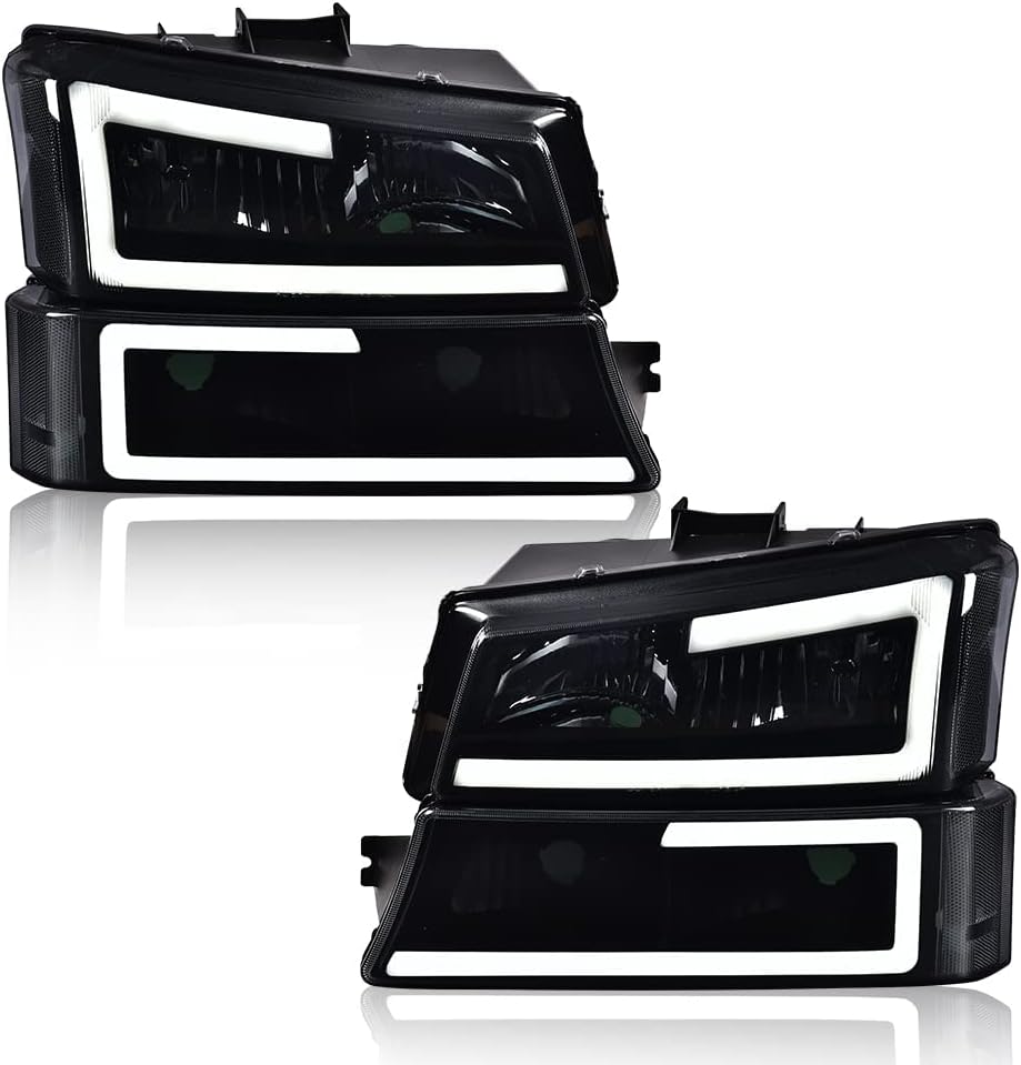 PIT66 Faro LED, compatible con Chevy Silverado 1500 2500 3500 HD modelo 03-06Fit Avalanche 1500 2500 (solo apto sin revestimiento) 03-06Fit