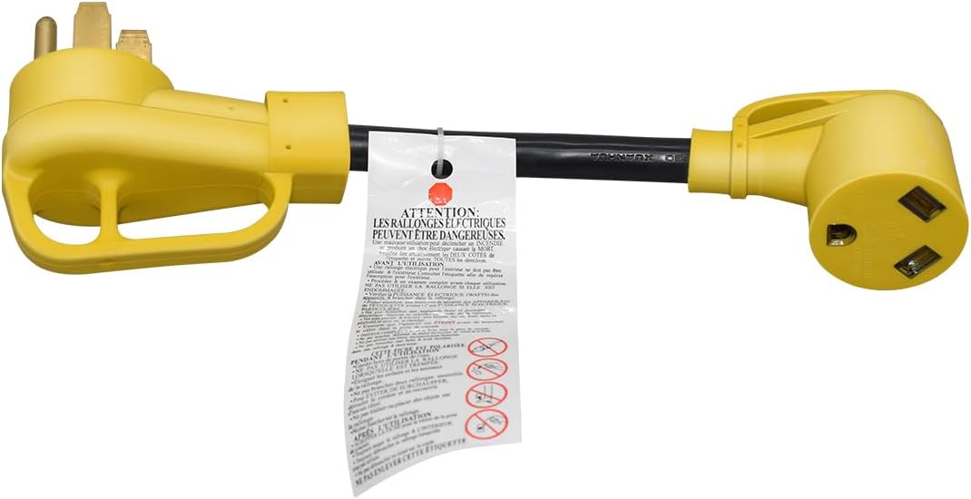 Cable adaptador de generador NEMA 14-50P a TT-30R RV de 0.3M1ft, enchufe de 4 clavijas de 14-50p con vástago manual, TT-30R 3 agujeros con línea de
