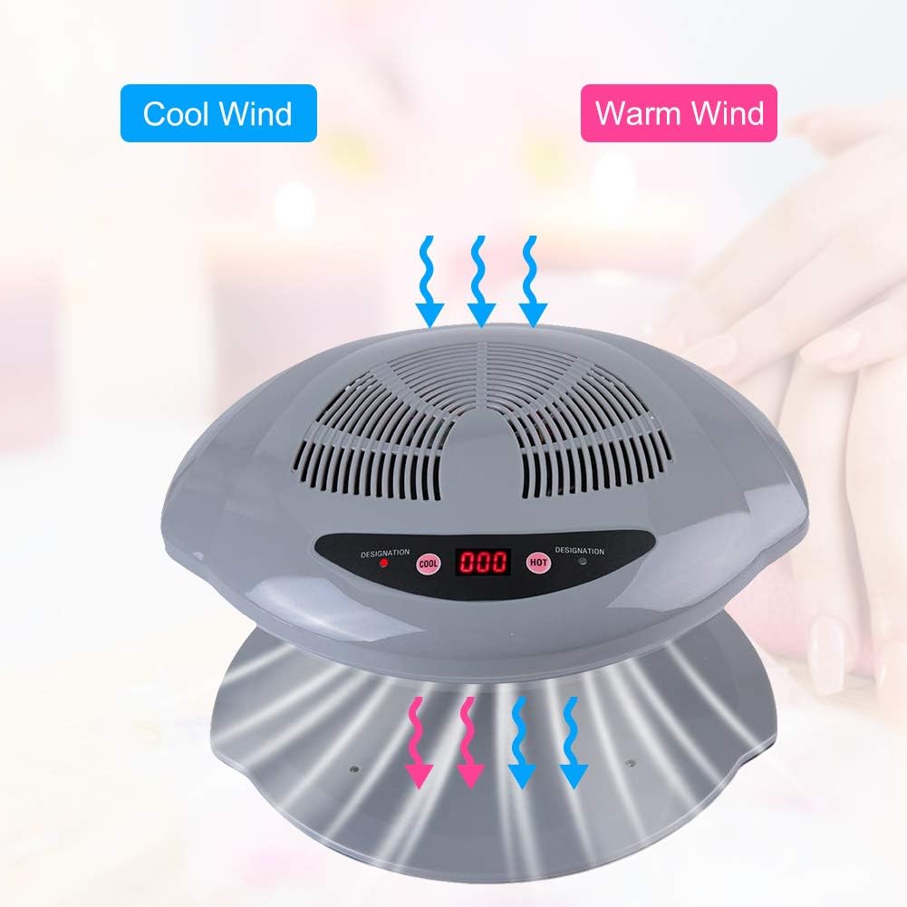 Secadora de esmalte de uñas, secadora de esmalte de uñas de 400 W, sensor de temperatura, secadora de esmalte de uñas para manos y pies, 2 en 1,