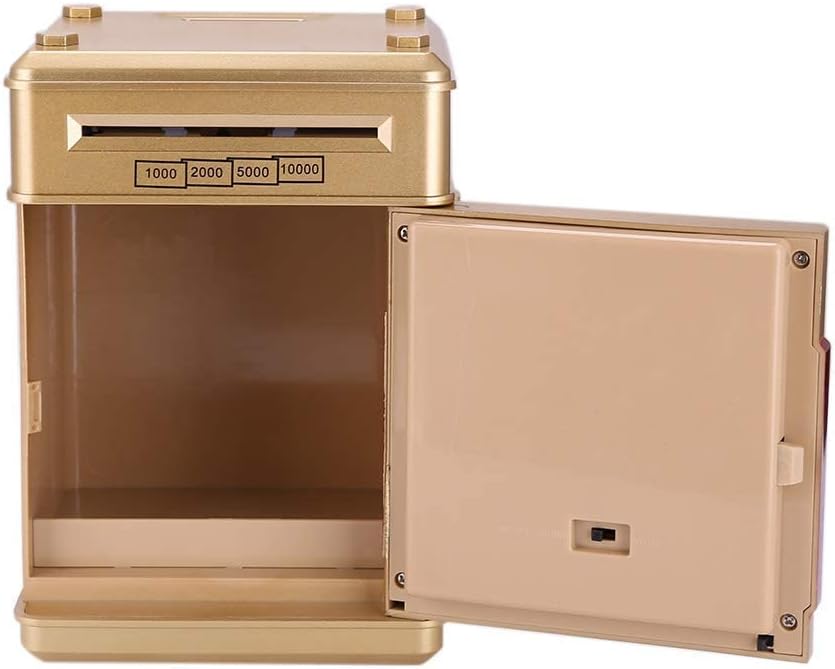PowerKing Alcancía de cajero automático electrónico con contraseña, caja fuerte de ahorro de voz de dibujos animados panda hucha para niños de 3