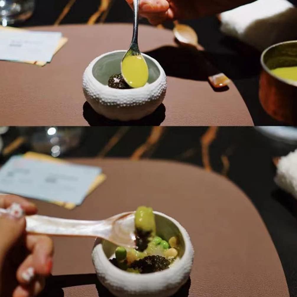 Hemoton Mini cuenco de cerámica para erizo de mar, plato de inmersión de cocina, suministros de restauración para frutos secos, salsa de caviar,