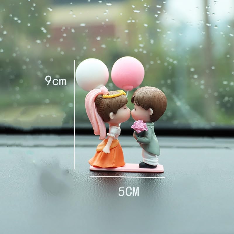 Decoración de automóvil con dibujos animados para parejas, lindos adornos para automóvil, encantadora decoración de coche para pareja, decoración de