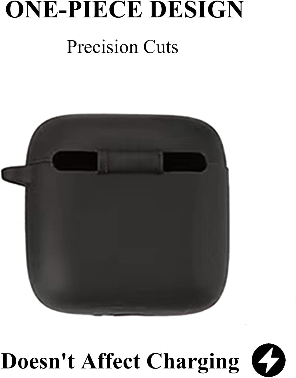 Funda de silicona para auriculares JBL Tour Pro 2 2023, funda protectora a prueba de golpes con accesorios de mosquetón (negro)