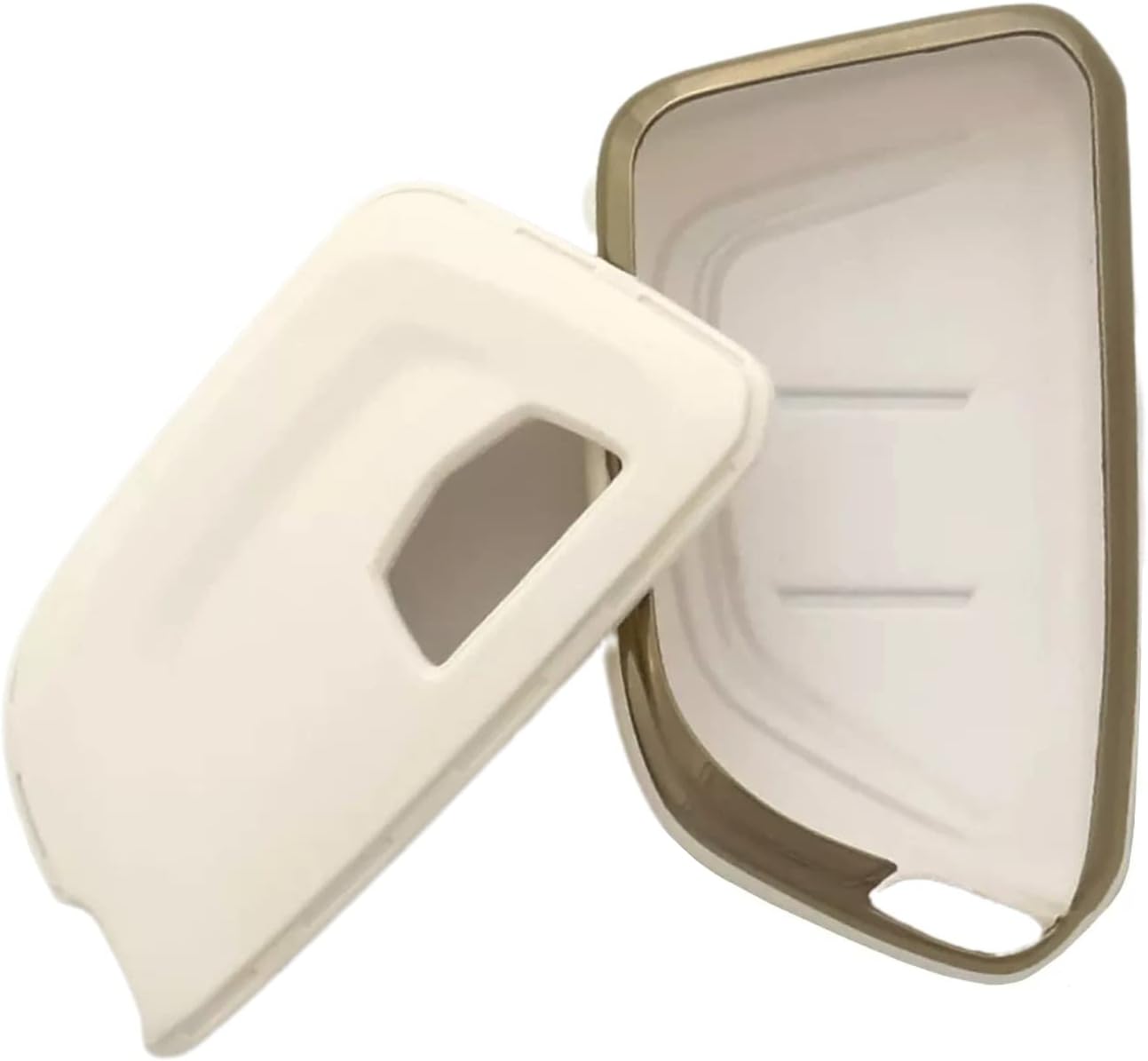 Funda para llavero de TPU compatible con Cadillac Escalade Escalade ESV (6 botones) (negroblanco)