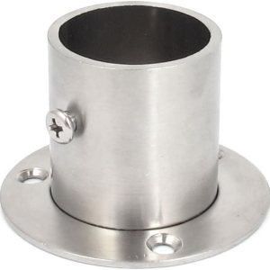 IIVVERR Armario para colgar la varilla del riel extremo del reborde soporte soporte zócalo para tubo de 1.260 in de diámetro (Armario para colgar la IIVVERR Armario para colgar la varilla del riel extremo del reborde soporte soporte zócalo para tubo de 1.260 in de diámetro (Armario para colgar la