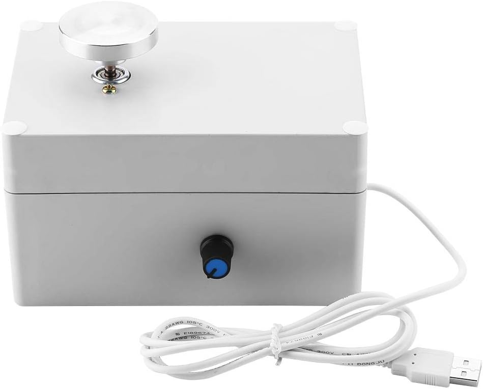 ZJchao Mini máquina eléctrica de cerámica de 2000 RPM Rueda de cerámica Artesanía  Herramientas escuela hecha a mano pequeño plato giratorio