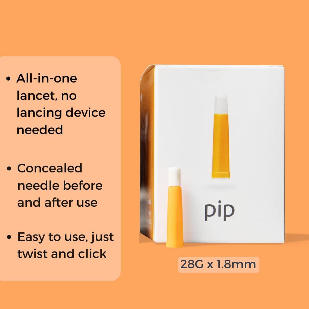 Pip Lancetas, 28 G x 0.071in, caja de 100 unidades