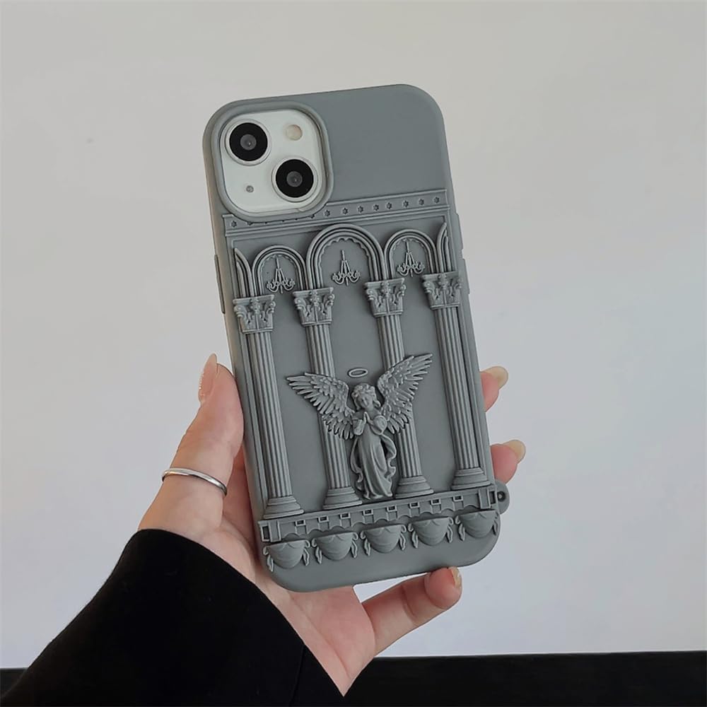 Fashion Art – Funda de teléfono con diseño de ángel de oración compatible con iPhone 14 Pro Max, funda protectora de silicona a prueba de golpes