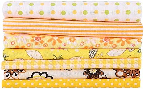 7 piezas de tela de algodón para manualidades, 100% algodón, diferentes patrones, tela de retazos, batiks, costura, álbumes de recortes, acolchados,