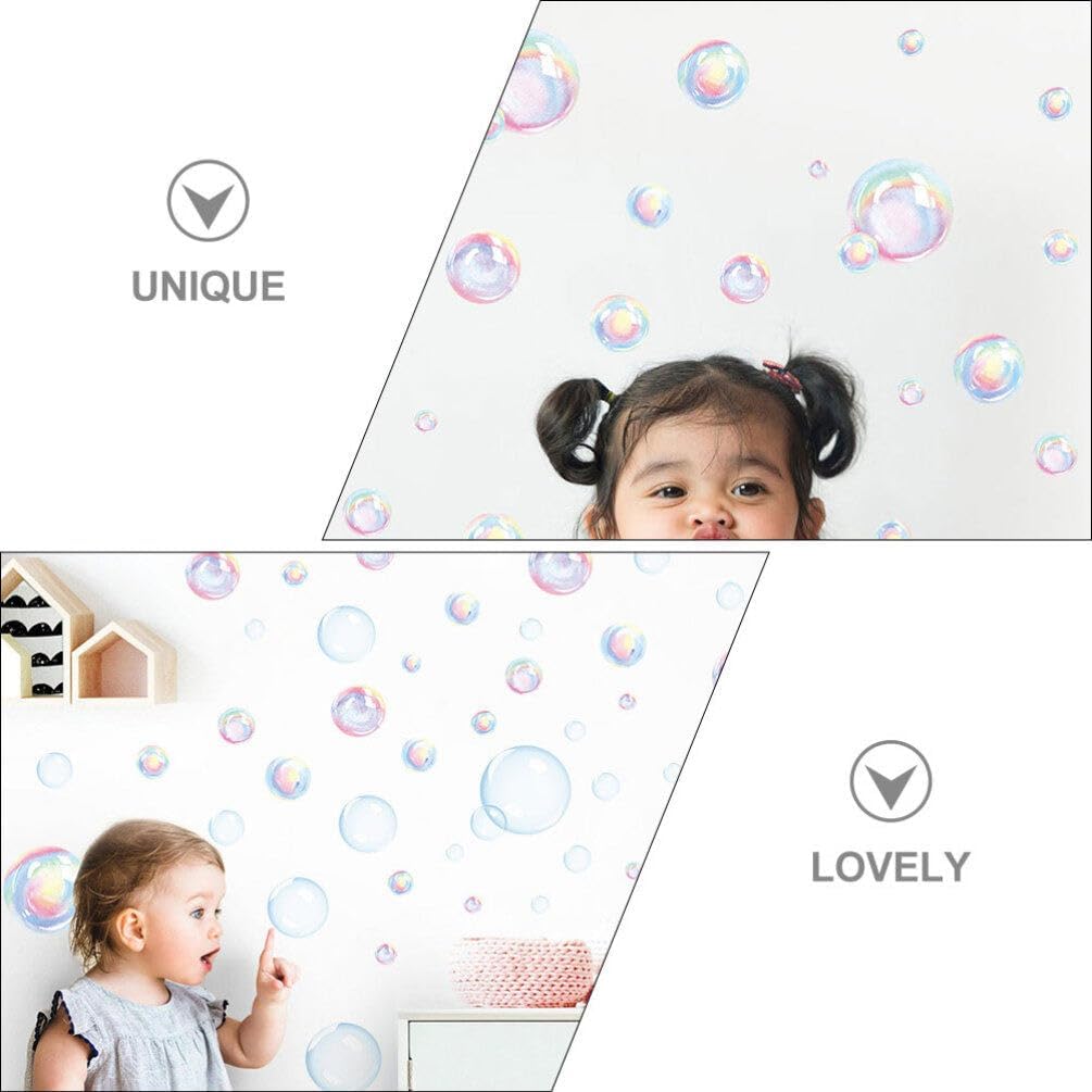 VOSAREA Calcomanías de pared de burbujas para baño, calcomanías de océano bajo el mar, decoración artística de pared de burbujas de vinilo para