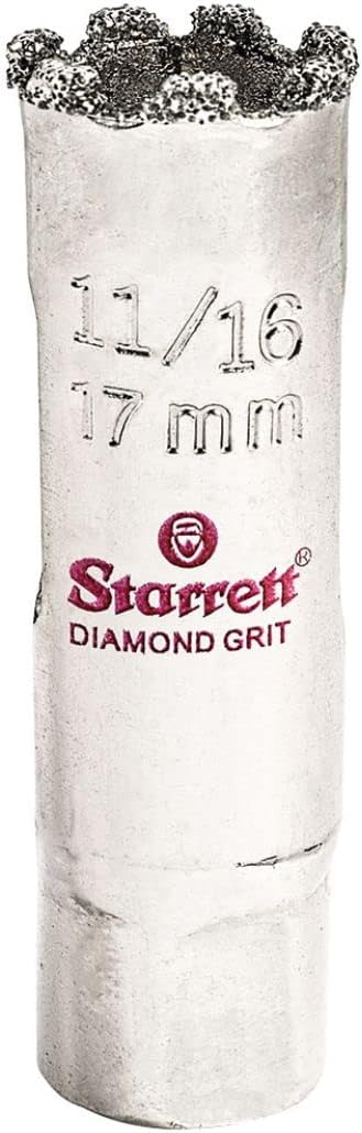 Starrett Sierra de agujero de grano de diamante, ideal para perforar agujeros de diámetro pequeño, diámetro de 1116 pulgadas, profundidad de corte