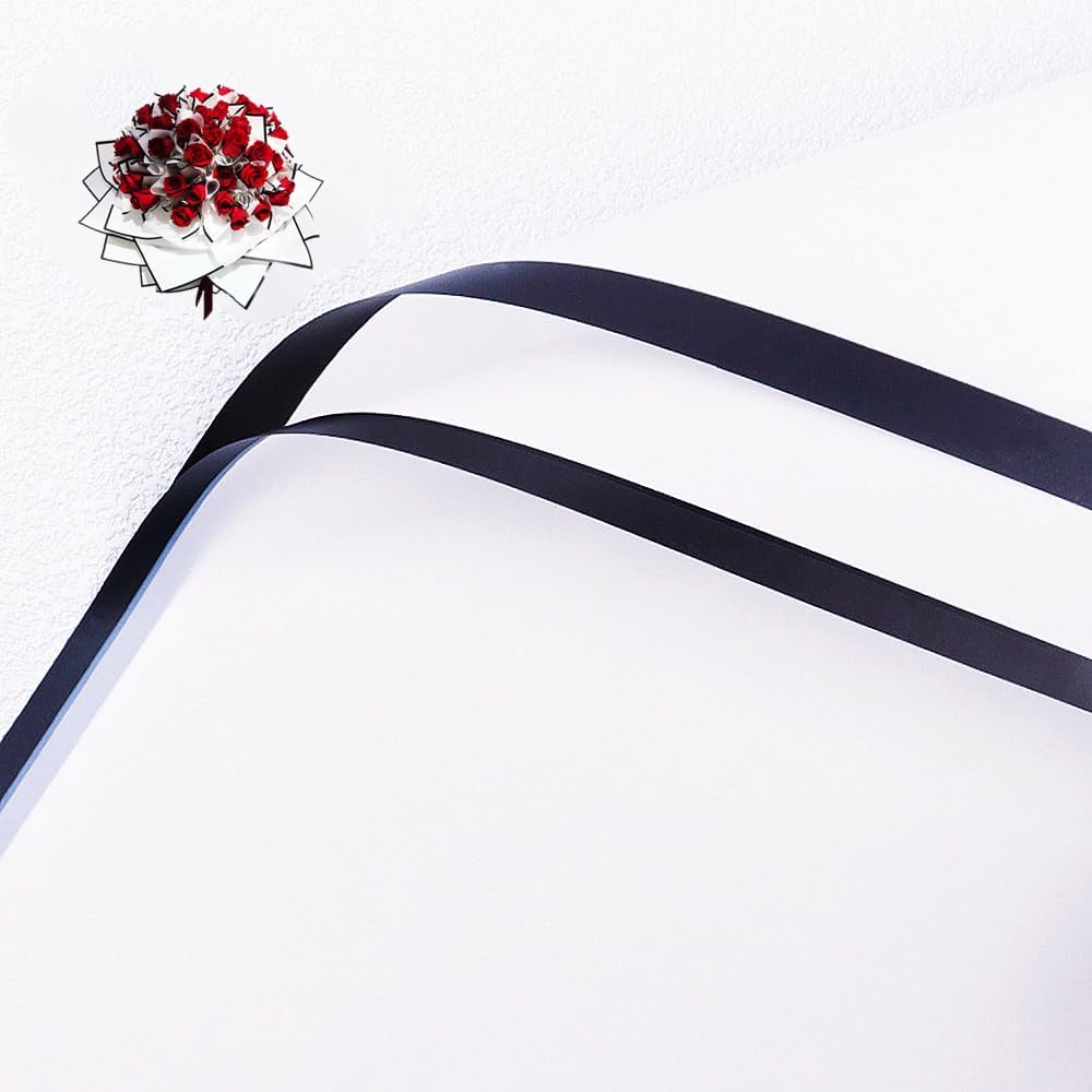 XIYUAN 20 unidades de papel de regalo de flores frescas con borde dorado, manualidades, embalaje de regalo o caja de regalo, papel de regalo