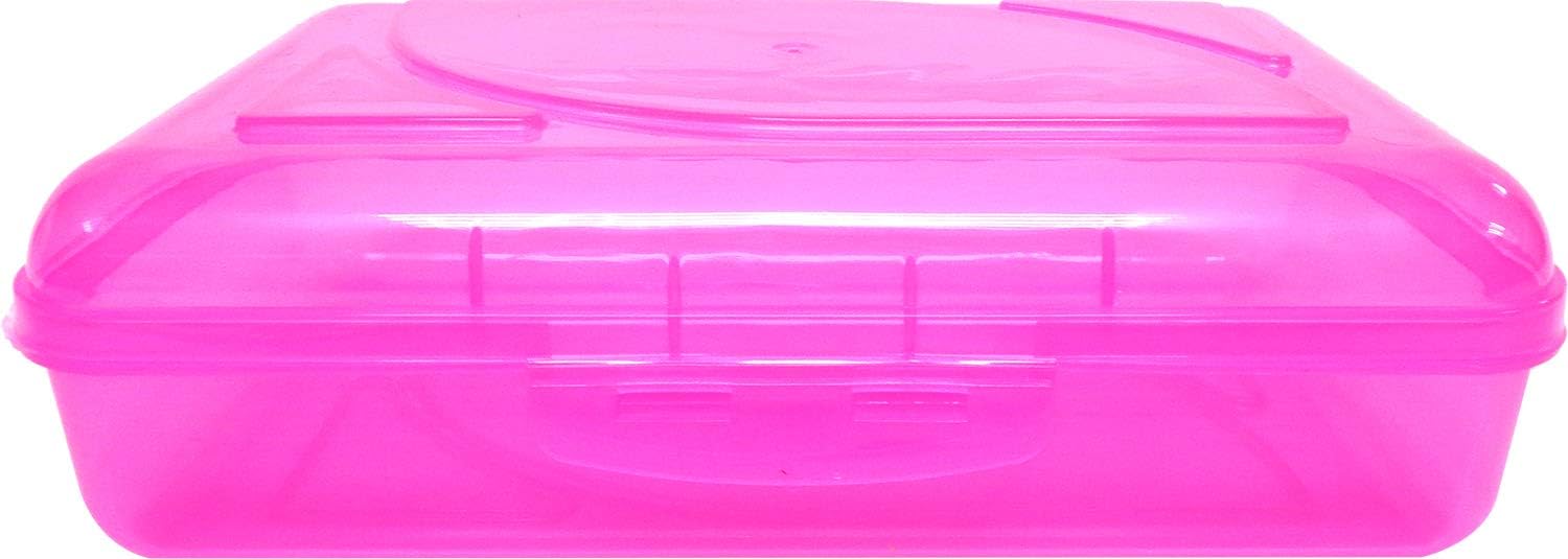 Cra-Z-Art caja escolar de plástico, 6.985cmde alto x 13.75cmde ancho x 8.0 in de profundidad, varios colores (paquete de 2)