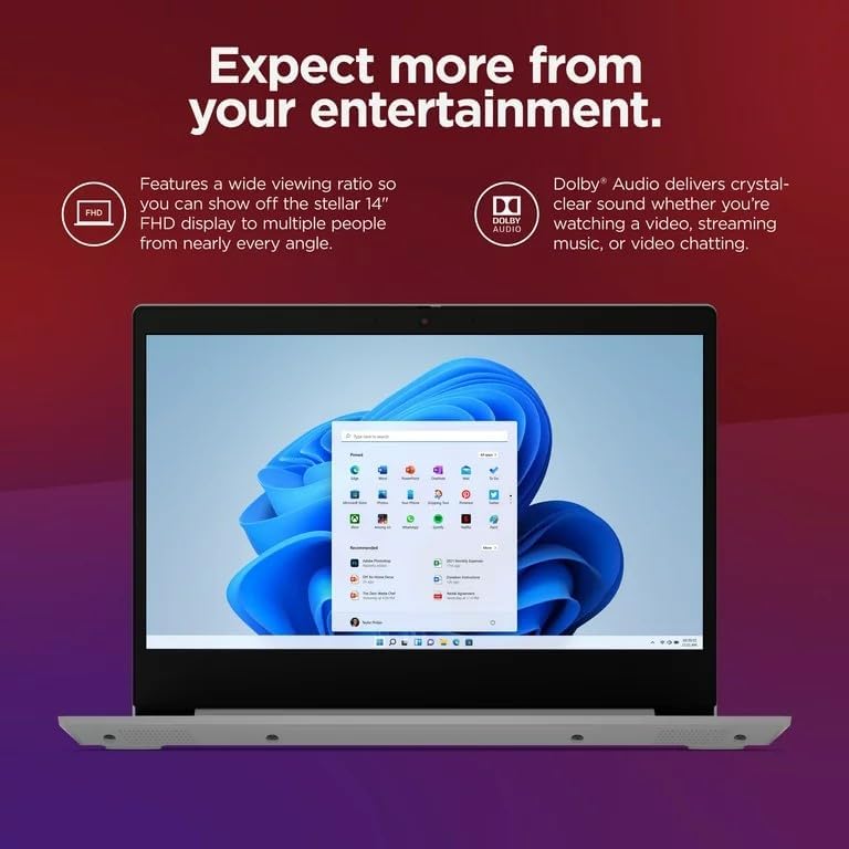 Lenovo IdeaPad 3i Business and Student Essential – Laptop FHD de 14 pulgadas, 12 GB de RAM, almacenamiento SSD de 512 GB, procesador Intel Core i3