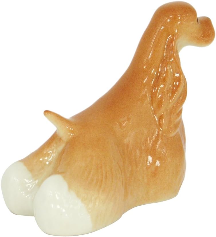 Cocker Spaniel – Figura coleccionable de porcelana Lomonosov de color rojo