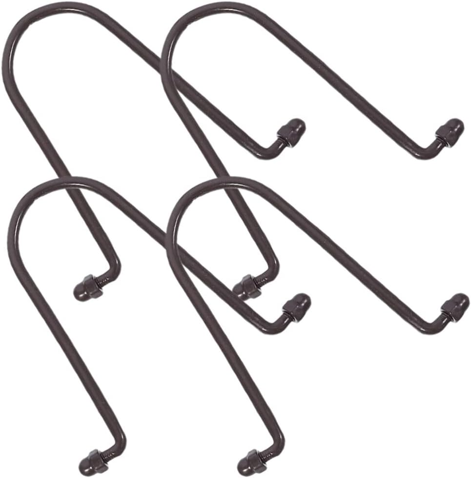 Yardwe Adaptador de cadena de lluvia, clips de canalón, 4 ganchos de cadena de lluvia de metal, ganchos de bajante para colgar cesta de flores,