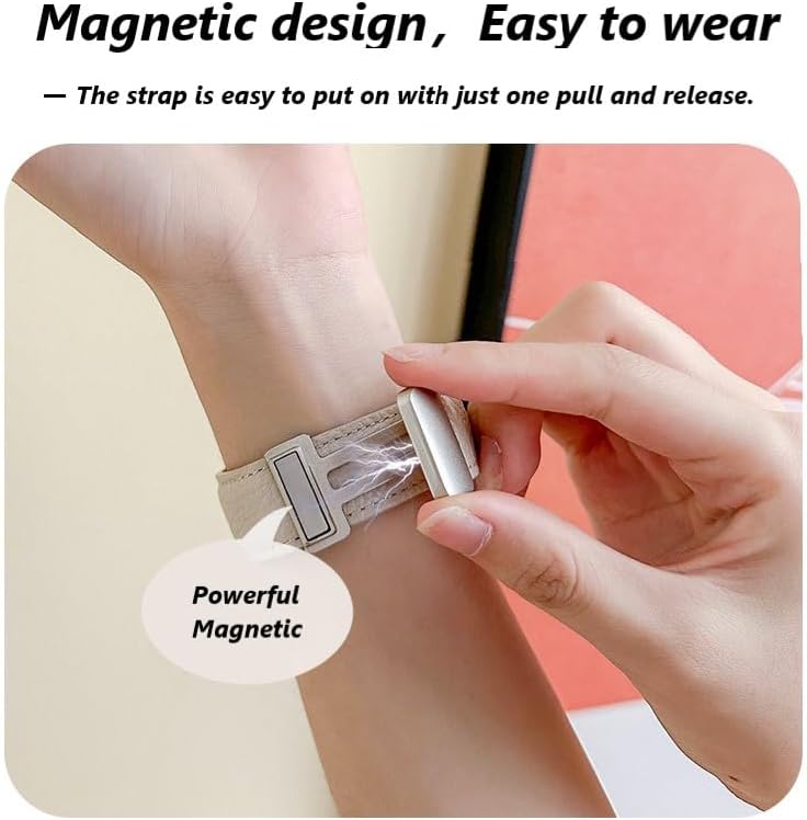 Correa magnética compatible con Apple Watch Band 1.929 in 1.772 in 1.732 in 1.654 in 1.614 in 1.575 in 1.496 in hombres mujeres correa deportiva de
