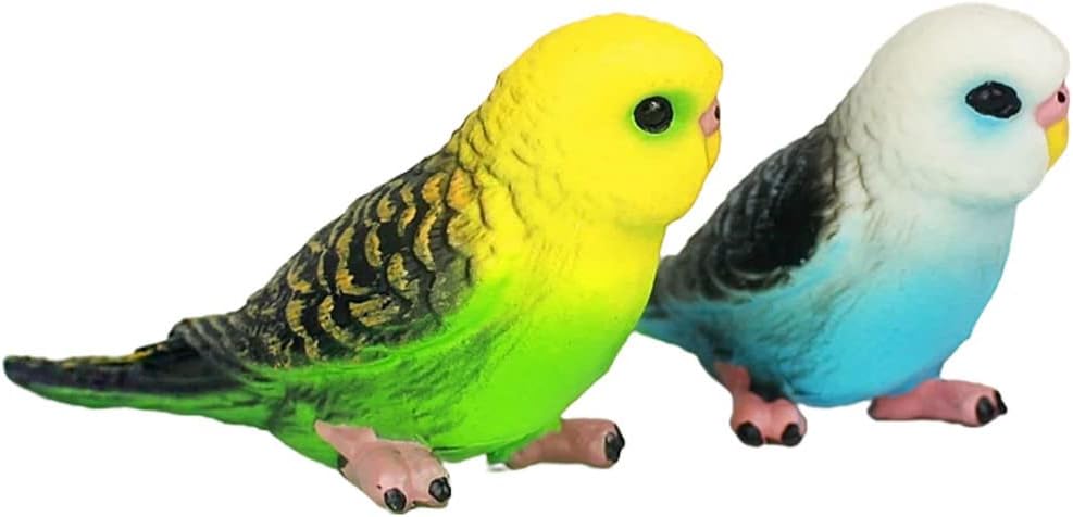 Toyvian 2 piezas de simulación de loro grande de peluche de loro césped ornamento artificial pájaros falsos selva decoraciones de Navidad juguetes