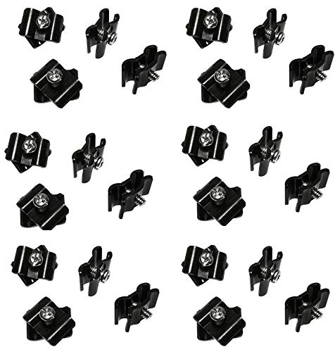 Gridwall – Conectores de clip para paneles de rejilla, paquete de 24, color negro