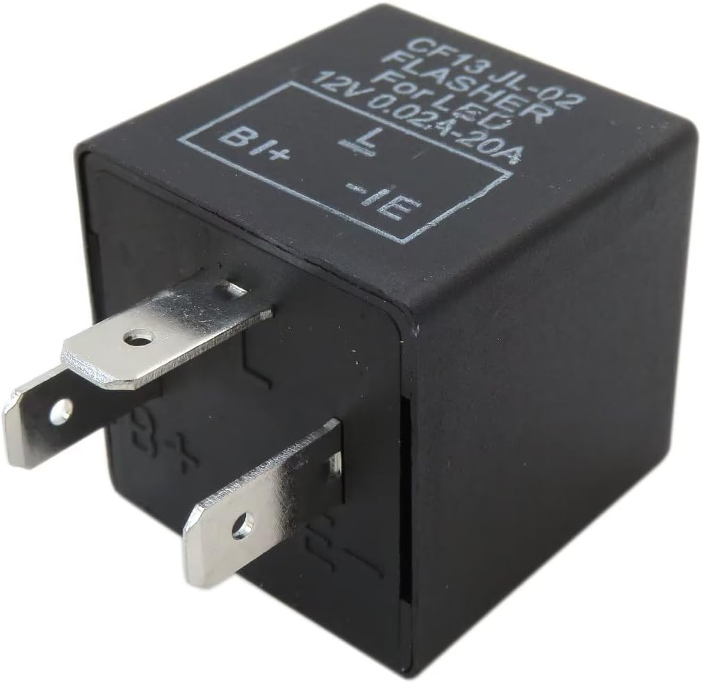 CF13, JL-02 3-Pin Car LED Flasher Relay for Turn Signal Light Hyper Flash Fix Fit for 2017 Hyundai Creta GLS Premium Sport Utility 4-Door