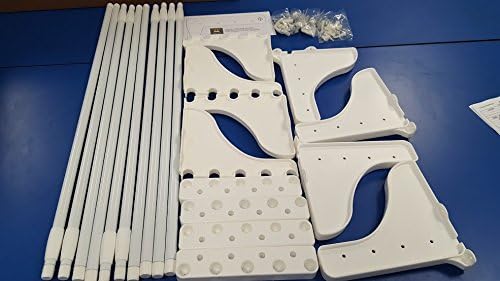 Estantes de garaje expandibles, paquete de 2 (cada uno de 40 a 75 pulgadas) – Blanco, fácil de instalar, resistente (250 librasestante), organizador