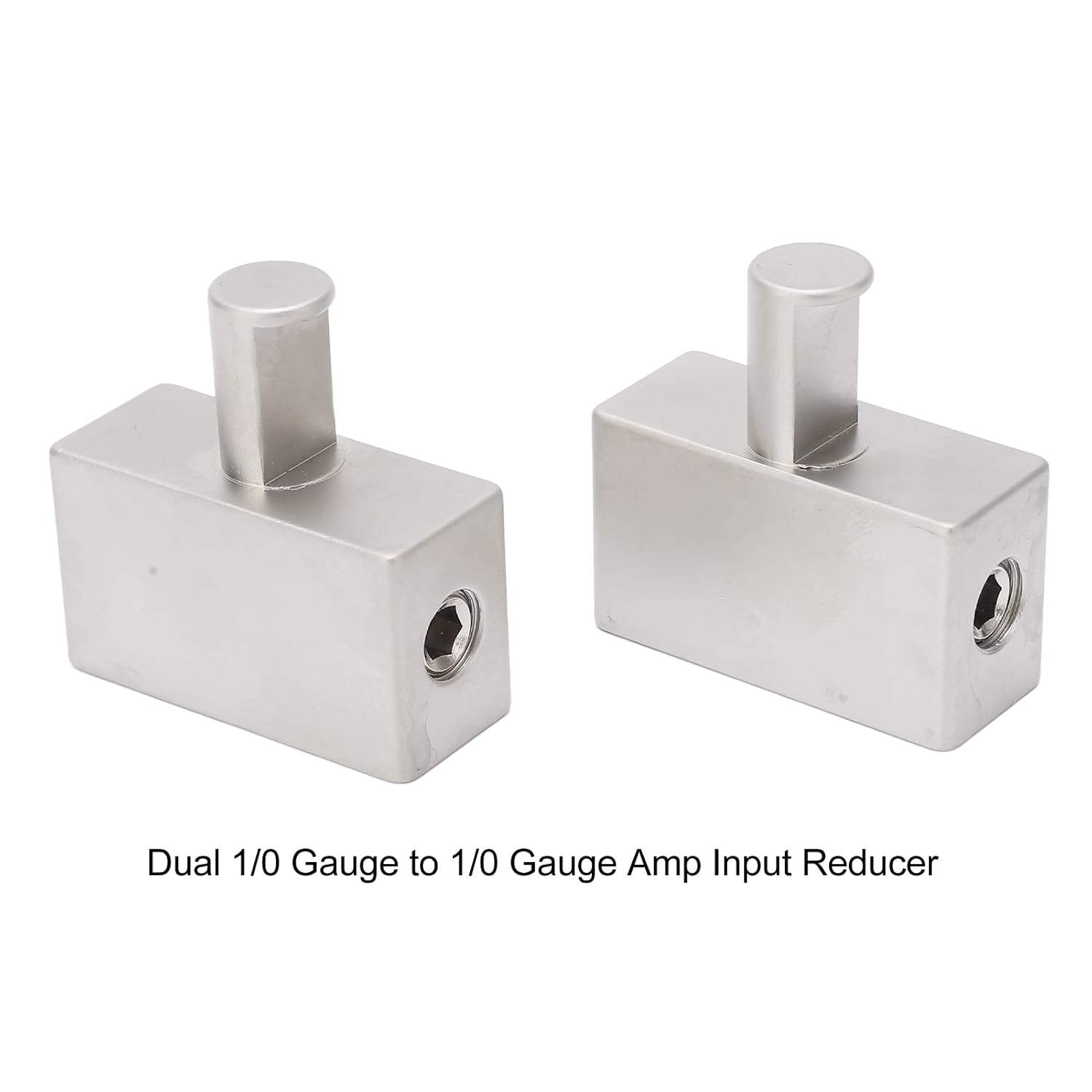 Cable de calibre 0, amplificador reductor de entrada de 2 piezas, doble calibre 10 a calibre 10, reductor de entrada de aleación de aluminio