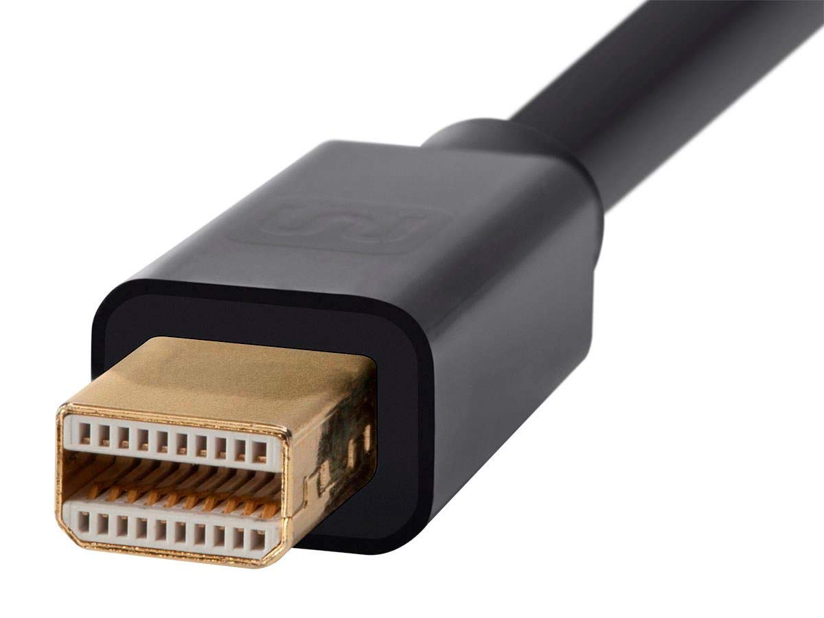 Monoprice 115888 – Cable Mini DisplayPort 1.2 a DisplayPort de 1.5 pies, compatible con 4K, compatible con video 3D, serie seleccionada, color negro