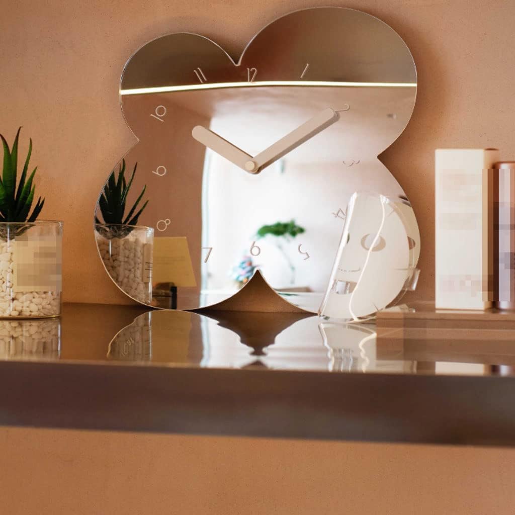 Reloj de pared Modern Flowers Mirror Wall Clock Nordic Simple Silent Non Ticking Clock Creative Petal Art Clock for Home Apartment Bedroom Decor