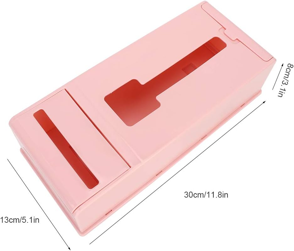 Fydun Dispensador de bolsas de plástico montado en la pared, bolsas Tr de basura, soporte para caja de almacenamiento para accesorios de cocina y