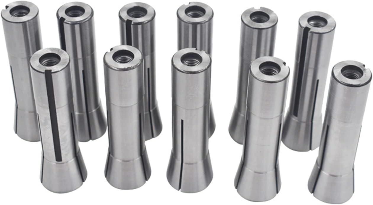 Juego de pinzas R8 de 18-34 de pulgada para varios orificios de husillo de molino R8 0.0006 TIR paquete de 11