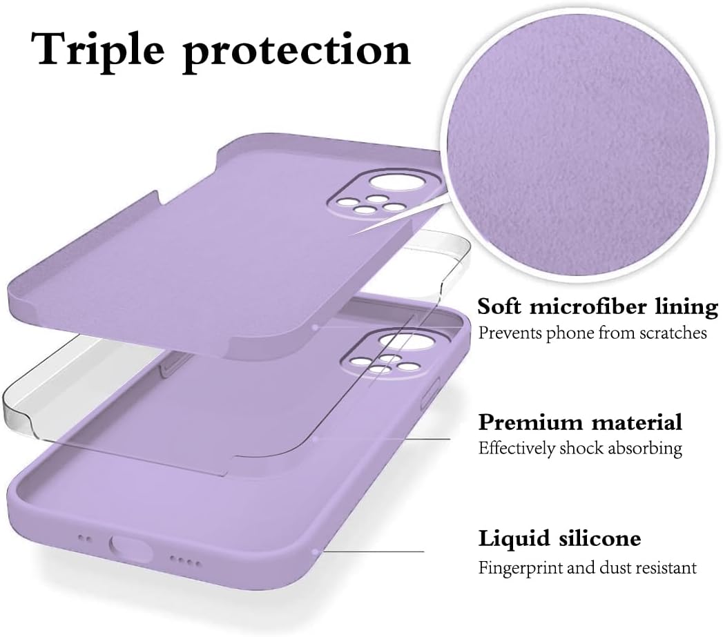Wousunly Compatible con Huawei Nova 9 Funda de silicona líquida verde oscuro, suave al tacto Huawei Nova 9, funda delgada de silicona a prueba de
