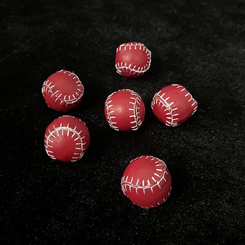 SUMAG 5 bolas de cuero (rojo, 0.9 in0.9 pulgadas) Trucos de magia Chop Cup Ball Accesorio para tazas y bolas, ilusiones mágicas, trucos de mentalismo