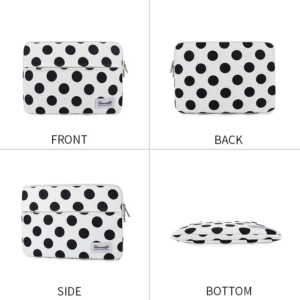 Canvaslife Impermeable Patten Laptop Sleeve 14 pulgadas 14.0 pulgadas Funda para portátil Bolsa (punto negro)