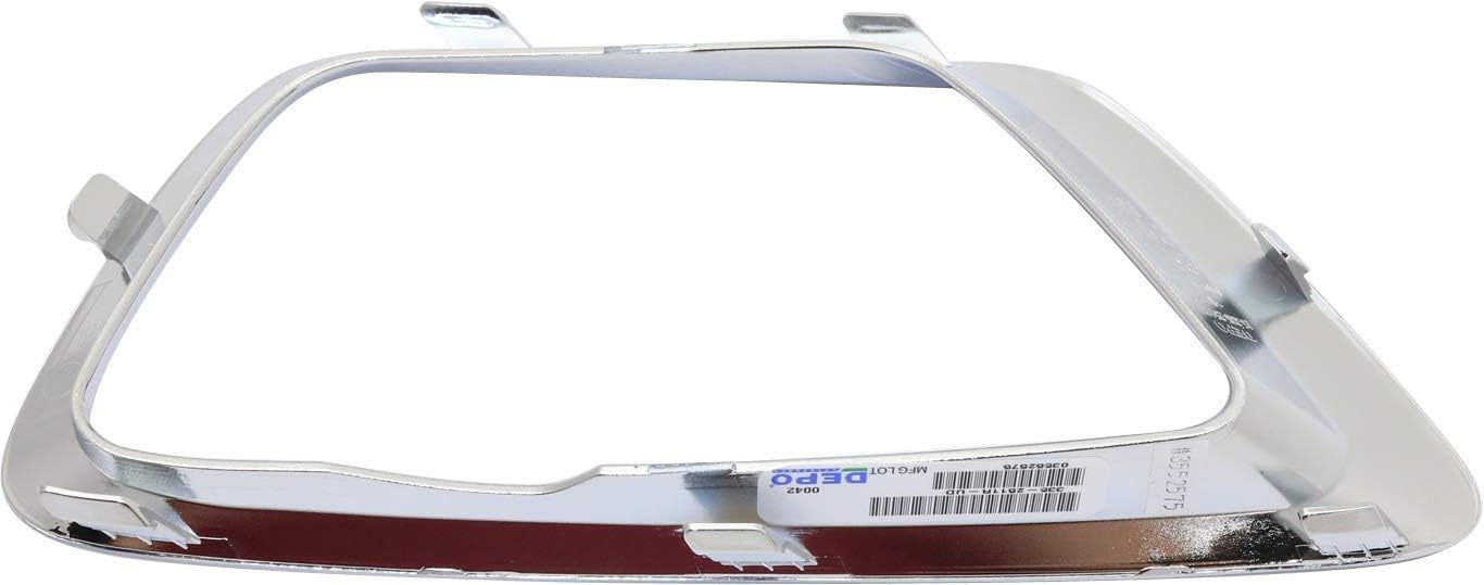 Evan Fischer Moldura de luz antiniebla delantera derecha compatible con Chevrolet Colorado Chrome GM1039175 2015-2020