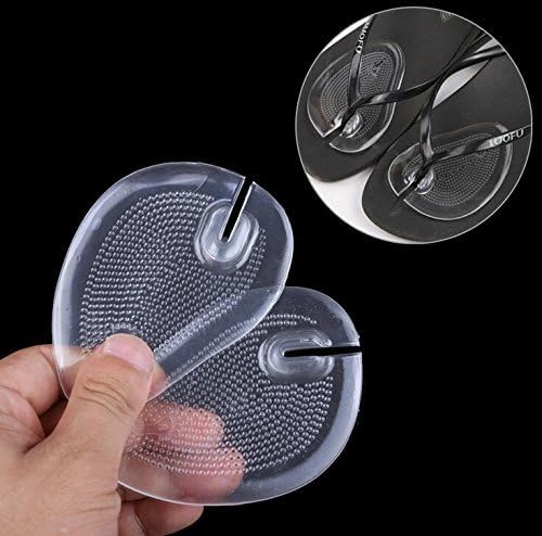 1 par de almohadillas de gel de silicona autoadhesivas para el antepié, almohadillas de agarre antideslizantes para alivio del dolor, plantillas