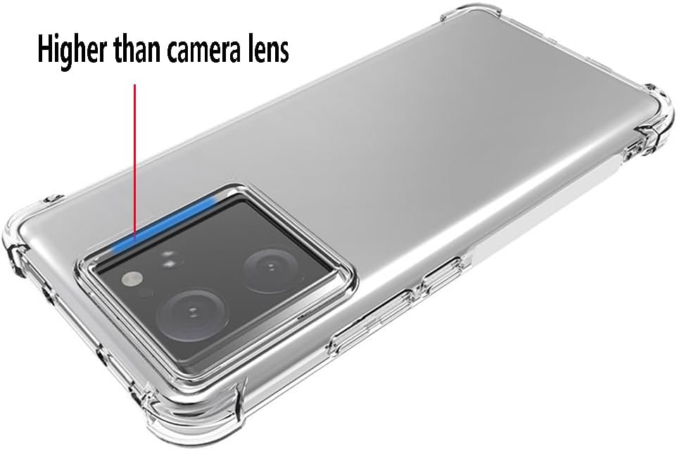 Funda transparente para Xiaomi mi 13T mi 13T Pro, Slim Fit TPU transparente suave contraportada esquina a prueba de golpes Airbag Protección