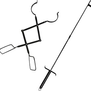 Pinzas de leña de 32 pulgadas y pinzas de chimenea de 25 pulgadas, kit de herramientas para fogatas para campamento, fogata, estufa de leña, Pinzas de leña de 32 pulgadas y pinzas de chimenea de 25 pulgadas, kit de herramientas para fogatas para campamento, fogata, estufa de leña,