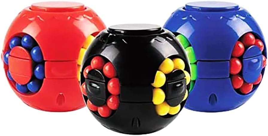 Cubo mágico de frijoles giratorios Fidget Puzzle Juguetes Pelota Anti Estrés Juegos de IQ Educativo Sensorial Regalo de Pascua para niños, niñas,