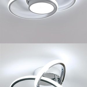 AUA Juego de 2 lámparas LED de techo, modernas luces de techo semiempotradas, color blanco frío de 6000 K, lámparas de techo para cocina, comedor, AUA Juego de 2 lámparas LED de techo, modernas luces de techo semiempotradas, color blanco frío de 6000 K, lámparas de techo para cocina, comedor,