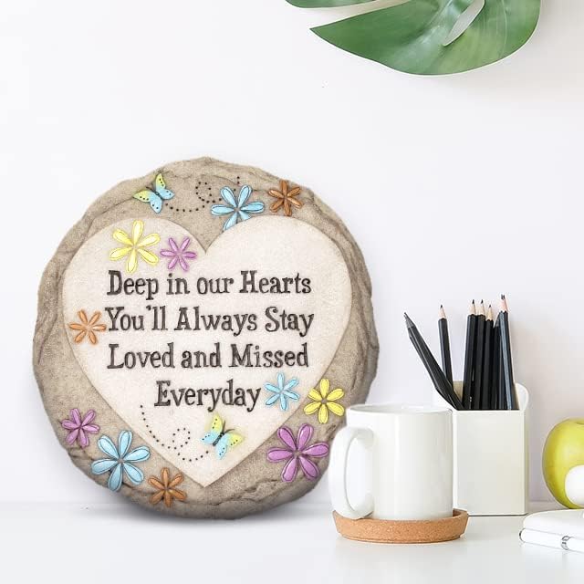 Spoontiques – Decoración de jardín – If Love Could Have Saved You Stepping Stone – Piedra decorativa para jardín