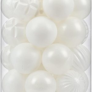 ZHMTang – Bolas de Navidad de 41 quilates 2.36 pulgadas (60 mm, blanco) ZHMTang – Bolas de Navidad de 41 quilates 2.36 pulgadas (60 mm, blanco)
